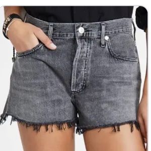 CITIZENS OF HUMANITY BLACK CUT OFF SHORTS- size 26
